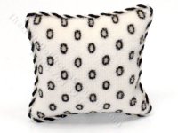 Miniature Cream Pillow with Black Circles by Judith Blondell (image for) Miniature Cream Pillow with Black Circles by Judith Blondell