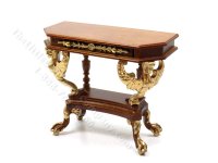 Miniature Empire Side Table for Dollhouse - Walnut (image for) Miniature Empire Side Table for Dollhouse - Walnut