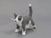 Miniature Cat by Marie W. Evans - Grey/White (image for) Miniature Cat by Marie W. Evans - Grey/White