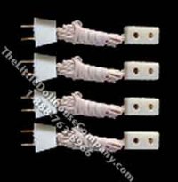 Dollhouse Scale Model Wall Plug Receptacle Extension Cord, 4 pcs./pkg. (image for) Dollhouse Scale Model Wall Plug Receptacle Extension Cord, 4 pcs./pkg.
