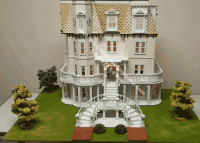 Assembled Half Scale Hegeler Carus Masion Laser Cut Dollhouse (image for) Assembled Half Scale Hegeler Carus Masion Laser Cut Dollhouse