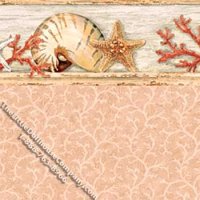AsIs Coral & Starfish Pattern Miniature Wallpaper for Dollhouses (image for) AsIs Coral & Starfish Pattern Miniature Wallpaper for Dollhouses