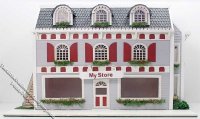 1:48 Scale Assembled Victorian Store Front Dollhouse (image for) 1:48 Scale Assembled Victorian Store Front Dollhouse