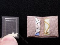 Miniature Stationary Folder for Dollhouses - Brown (image for) Miniature Stationary Folder for Dollhouses - Brown