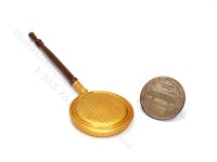 Miniature Bed Warmer for Dollhouses - Brass (image for) Miniature Bed Warmer for Dollhouses - Brass