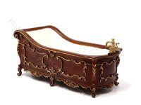 Miniature Bath Tub Hand Painted Baroque Style - Walnut (image for) Miniature Bath Tub Hand Painted Baroque Style - Walnut