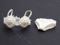 Miniature White Bra Set by Judith Blondell (image for) Miniature White Bra Set by Judith Blondell