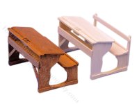 Miniature Wood School Desk Kit (image for) Miniature Wood School Desk Kit