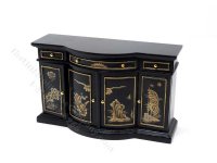 Miniature Credenza with Chinese Style Finish for Dollhouses (image for) Miniature Credenza with Chinese Style Finish for Dollhouses