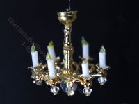 1:48 Scale Miniature 3V Crystal Spiral Chandelier for Dollhouses (image for) 1:48 Scale Miniature 3V Crystal Spiral Chandelier for Dollhouses