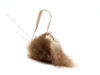Miniature Fur Muff with Flower for Dollhouses (image for) Miniature Fur Muff with Flower for Dollhouses