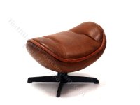 Miniature Egg Chair Footstool w/ Carmel Leather by PRD Miniatures (image for) Miniature Egg Chair Footstool w/ Carmel Leather by PRD Miniatures