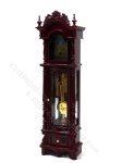 Miniature Mahogany Battery Operated Chippendale Revival Clock (image for) Miniature Mahogany Battery Operated Chippendale Revival Clock
