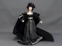 Miniature Handcrafted Vintage Edwardian Woman in Black (image for) Miniature Handcrafted Vintage Edwardian Woman in Black