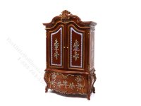 Miniature Painted Walnut Dutch Baby Cabinet for Dollhouses (image for) Miniature Painted Walnut Dutch Baby Cabinet for Dollhouses