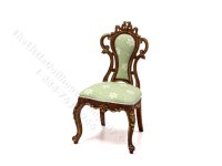 Miniature Late Victorian Dressing Chair for Dollhouses - Green (image for) Miniature Late Victorian Dressing Chair for Dollhouses - Green