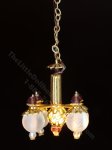1:48 Scale Miniature 3V Four Arm Downward Globe Chandelier for Dollhouses - Amethyst (image for) 1:48 Scale Miniature 3V Four Arm Downward Globe Chandelier for Dollhouses - Amethyst