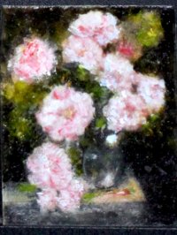 Miniature Still Life of Pink Hydrangeas by Larry Morganti (image for) Miniature Still Life of Pink Hydrangeas by Larry Morganti