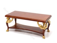 Miniature Empire Coffee Table for Dollhouse - Walnut (image for) Miniature Empire Coffee Table for Dollhouse - Walnut