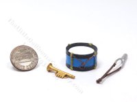 Miniature Toy Drum & Trumpet/Bugle Set for Dollhouses (image for) Miniature Toy Drum & Trumpet/Bugle Set for Dollhouses