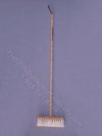Miniature Broom with White Bristles for Dollhouses (image for) Miniature Broom with White Bristles for Dollhouses