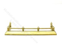 Miniature Large Fireplace Fender for Dollhouses - Gold (image for) Miniature Large Fireplace Fender for Dollhouses - Gold