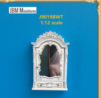 Miniature Baroque Style White Painted Mirror (image for) Miniature Baroque Style White Painted Mirror