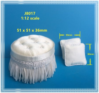 Ottoman with Matching Cushion (image for) Ottoman with Matching Cushion