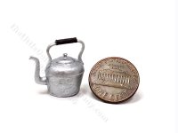 Miniature Kettle for Dollhouses - Silver (image for) Miniature Kettle for Dollhouses - Silver