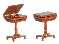 Dollhouse Scale 18th C. Tea Caddy Table, Walnut (image for) Dollhouse Scale 18th C. Tea Caddy Table, Walnut