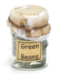 Miniature Green Beans in Wax Sealed Glass Jar (image for) Miniature Green Beans in Wax Sealed Glass Jar