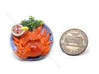 Miniature Crabs on Serving Plate for Dollhouses (image for) Miniature Crabs on Serving Plate for Dollhouses