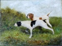 Miniature Hunting Dog Replica Painting by Larry Morganti (image for) Miniature Hunting Dog Replica Painting by Larry Morganti