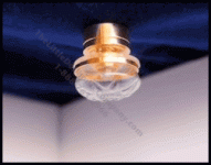 Miniature LED Battery Clear Round Ceiling Light for Dollhouse (image for) Miniature LED Battery Clear Round Ceiling Light for Dollhouse