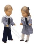 As-Is Vintage Pair of Boy and Girl Dolls in Sailor Suits by Erna Meyer (image for) As-Is Vintage Pair of Boy and Girl Dolls in Sailor Suits by Erna Meyer