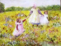 "Picking Wild Flowers" Replica Painting by Larry Morganti (image for) "Picking Wild Flowers" Replica Painting by Larry Morganti