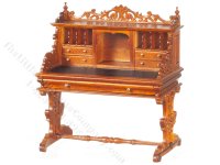 Miniature Italian Renaissance Desk for Dollhouses (image for) Miniature Italian Renaissance Desk for Dollhouses