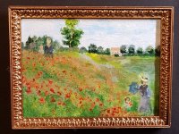 Miniature Handpainted Monet 'The Poppy Field near Argenteuil' (image for) Miniature Handpainted Monet 'The Poppy Field near Argenteuil'