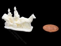 Miniature "Ivory" Carriage Figurine for Dollhouses (image for) Miniature "Ivory" Carriage Figurine for Dollhouses