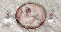 Miniature Decorative Bride Plate Set By Barb for Dollhouses (image for) Miniature Decorative Bride Plate Set By Barb for Dollhouses