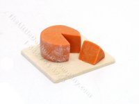 Miniature Red Leicester Cheese on Wood Board (image for) Miniature Red Leicester Cheese on Wood Board