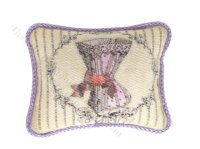 Miniature Purple Corset Pillow for Dollhouses (image for) Miniature Purple Corset Pillow for Dollhouses