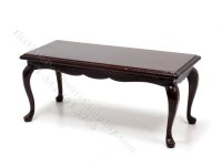 Vintage Miniature Mahogany Coffee Table for Dollhouses (image for) Vintage Miniature Mahogany Coffee Table for Dollhouses