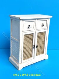 Miniature Vintage-Style Country Cupboard for Dollhouses (image for) Miniature Vintage-Style Country Cupboard for Dollhouses