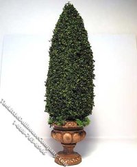Miniature 6inch Topiary in a Round Base for Dollhouses (image for) Miniature 6inch Topiary in a Round Base for Dollhouses