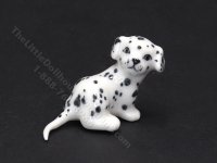 Miniature Porcelain Sitting Dalmatian Dog Figurine for Dollhouses (image for) Miniature Porcelain Sitting Dalmatian Dog Figurine for Dollhouses