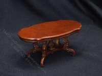 Miniature Walnut Coffee Table for Dollhouses (image for) Miniature Walnut Coffee Table for Dollhouses