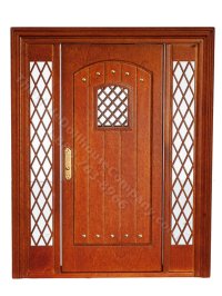 Miniature Planked Door with Transoms for Dollhouses (image for) Miniature Planked Door with Transoms for Dollhouses