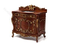 Miniature Sink Hand Painted Baroque Style - Walnut (image for) Miniature Sink Hand Painted Baroque Style - Walnut