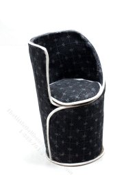 Miniature Vintage Upholstered Barrel Style Armchair (image for) Miniature Vintage Upholstered Barrel Style Armchair